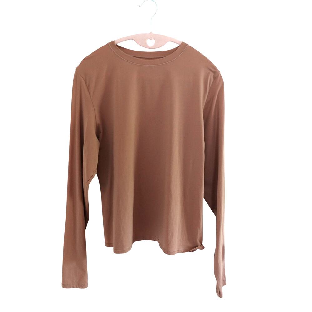 SKIMS Fits Everyone Long Sleeved Tee Soft Lightweight Women's 2X Brown Casual